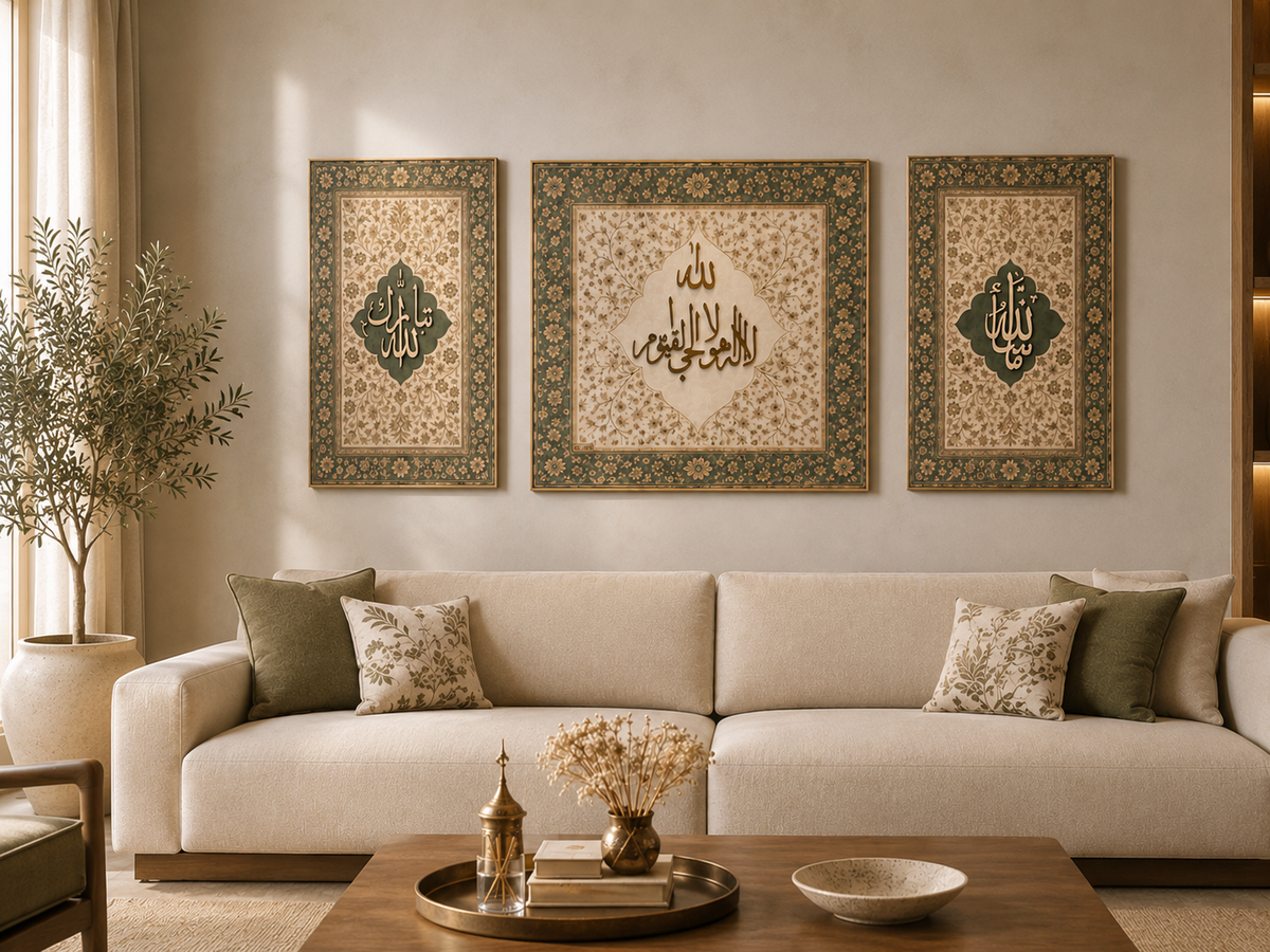 طقم من 3 لوحات