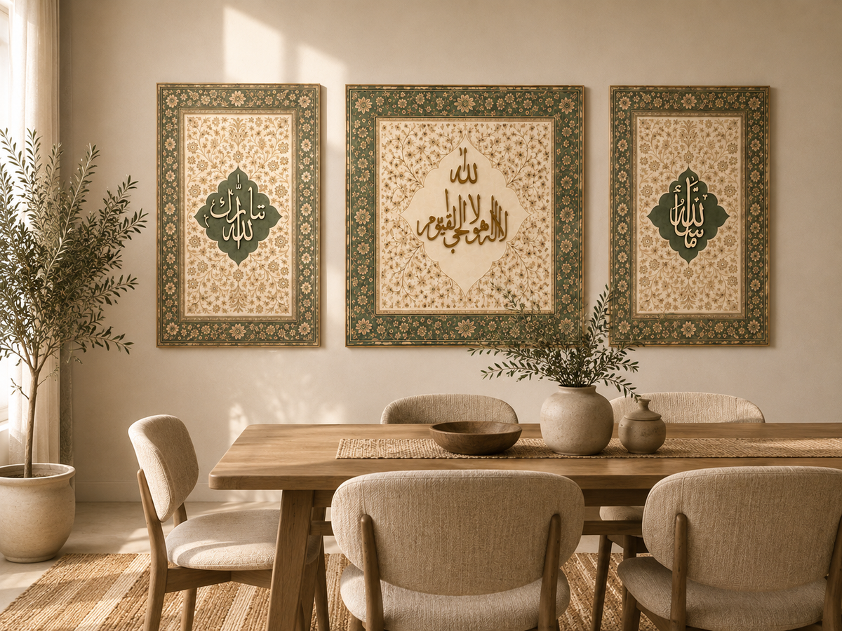 طقم من 3 لوحات